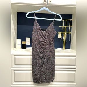 Express small dress party multi colored black like new great condition